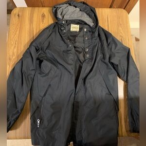 Dravus Men's Black Hooded Rain Jacket